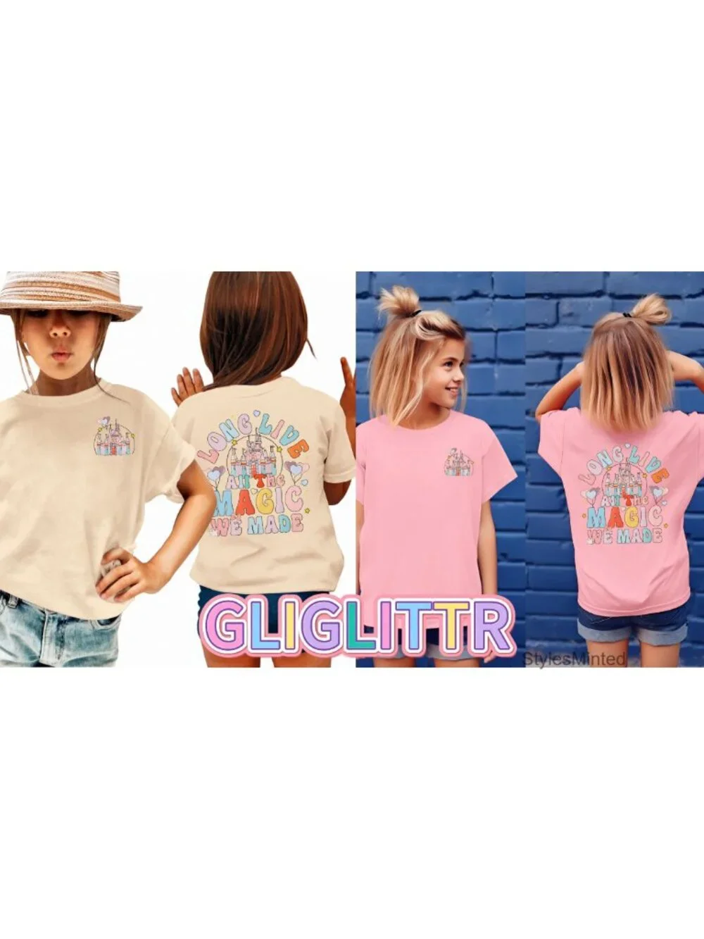 Girls Magic Kingdom Castle Tee Shirt Long Live All The Magic We Made
